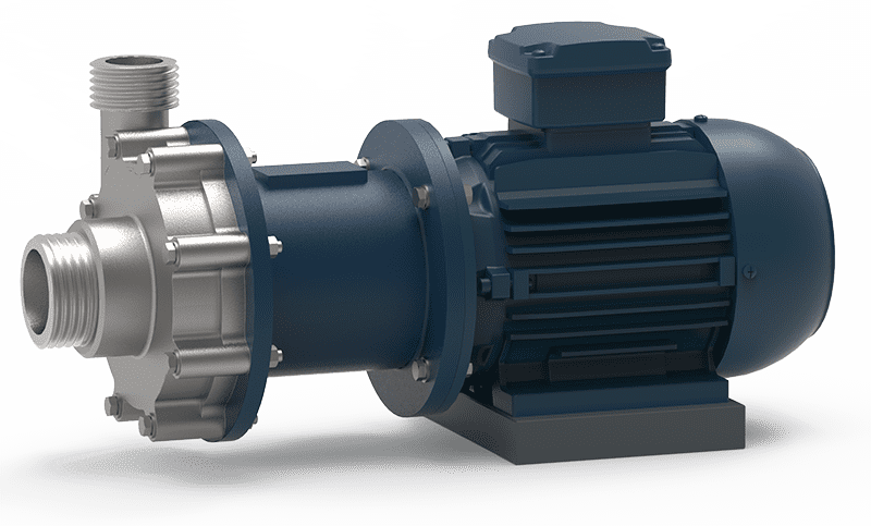 Metal hermetic magnetic pumps for industrial liquids